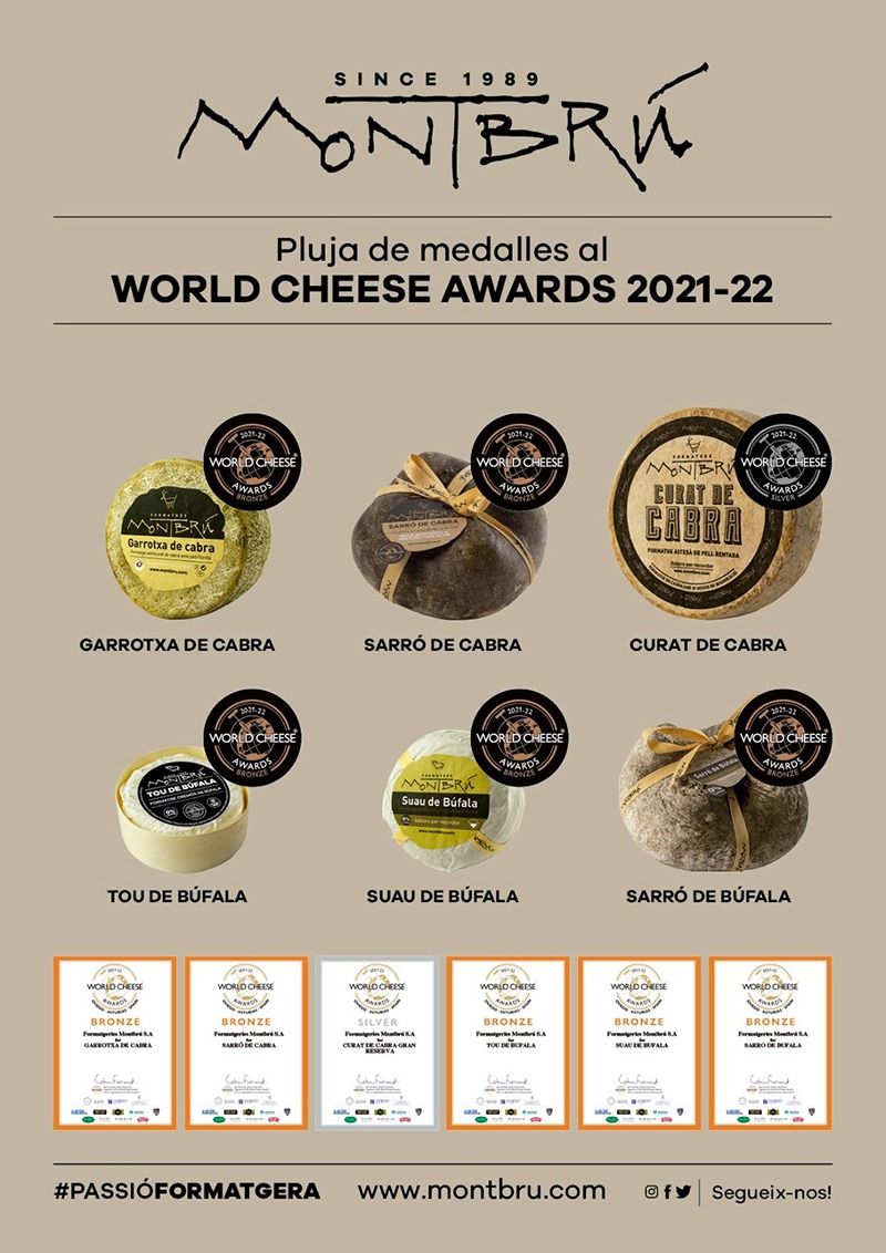 Pluja de medalles als World Cheese Awards 2021